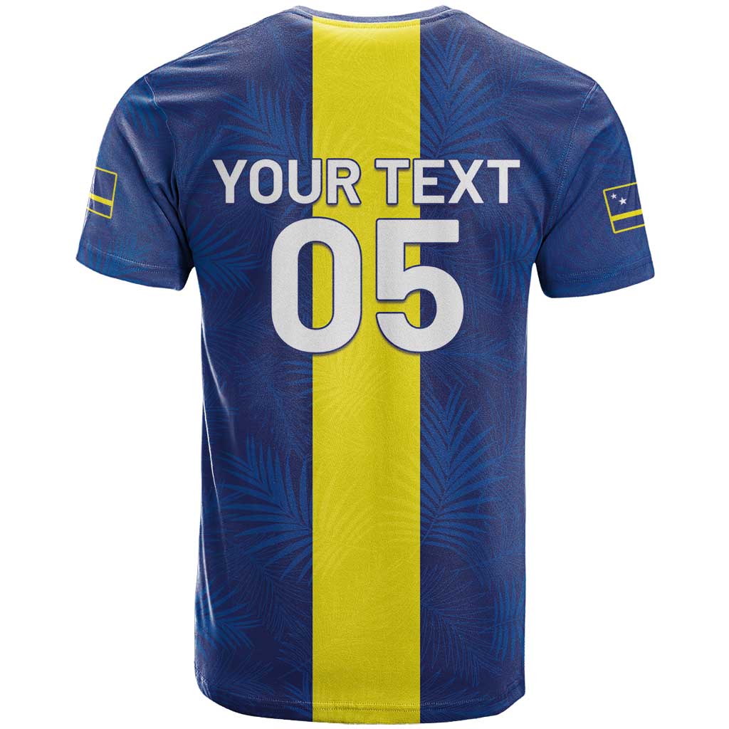 Custom Curacao Football T-Shirt Go Champions Flag Style Graphic Tee