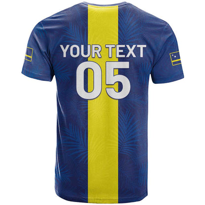 Custom Curacao Football T-Shirt Go Champions Flag Style Graphic Tee