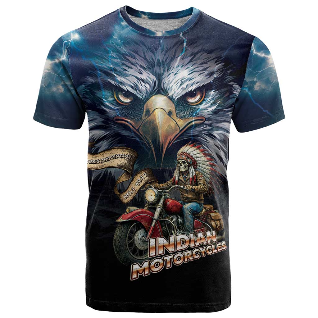 American Indian Legendary Motorcycle T-Shirt Native American Retro Rider Graphic Tee