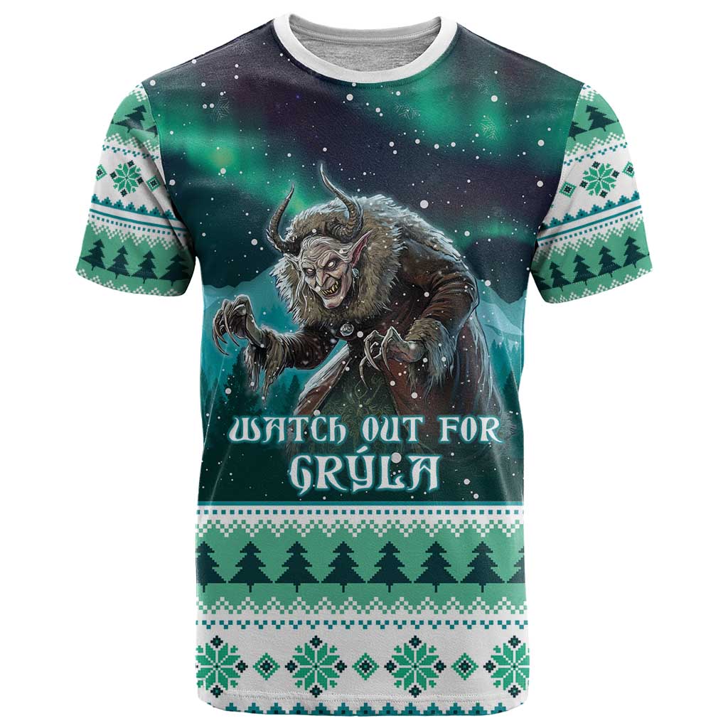 Iceland Christmas T-Shirt Icelandic Folklore Evil Mother Gryla Graphic Tee