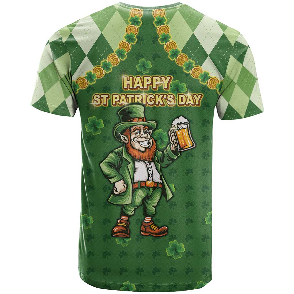 Happy St Patrick's Day T-Shirt Leprechaun With Beer Graphic Tee