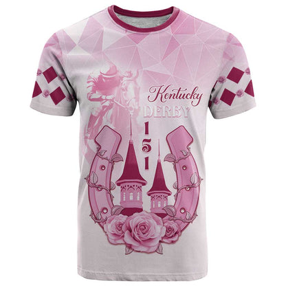 Kentucky Horse Racing T-Shirt 151st Anniversary Pink Version Graphic Tee