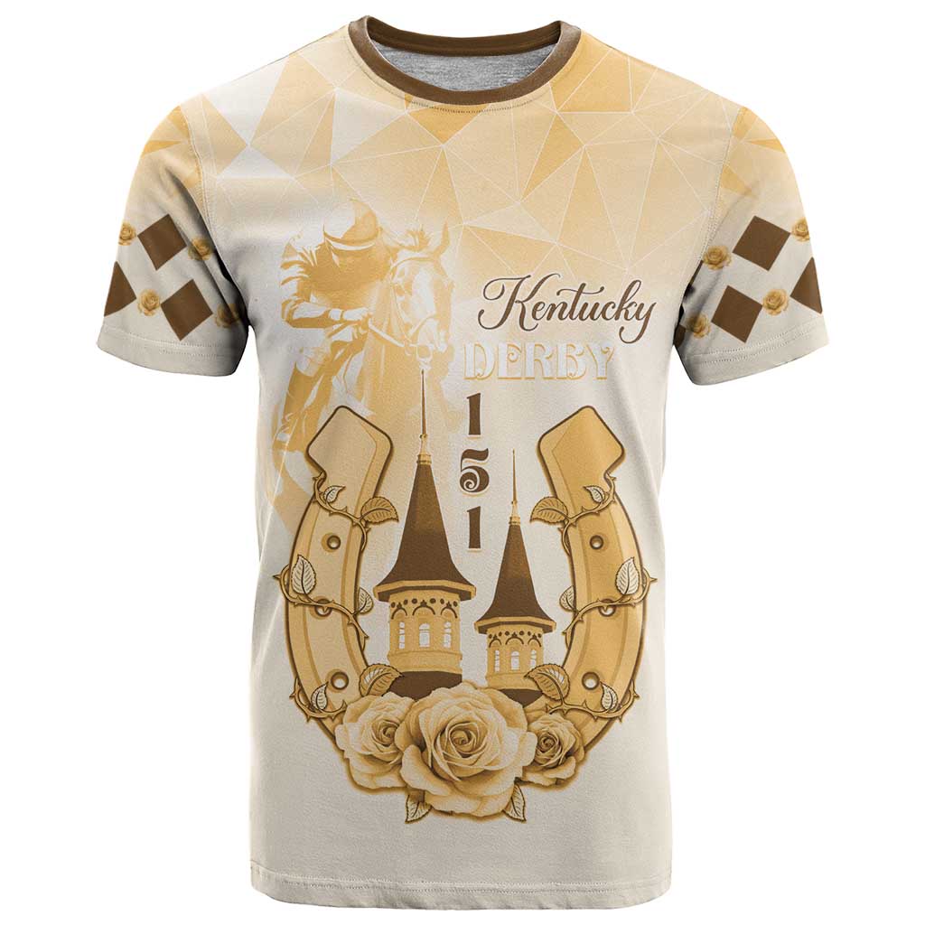 Kentucky Horse Racing T-Shirt 151st Anniversary Beige Version Graphic Tee