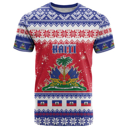 Haiti Christmas T-Shirt Coat Of Arms Jwaye Nwel Graphic Tee
