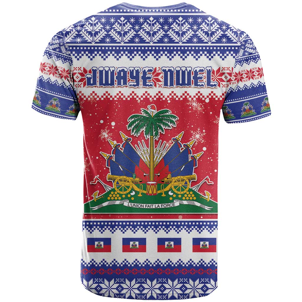 Haiti Christmas T-Shirt Coat Of Arms Jwaye Nwel Graphic Tee