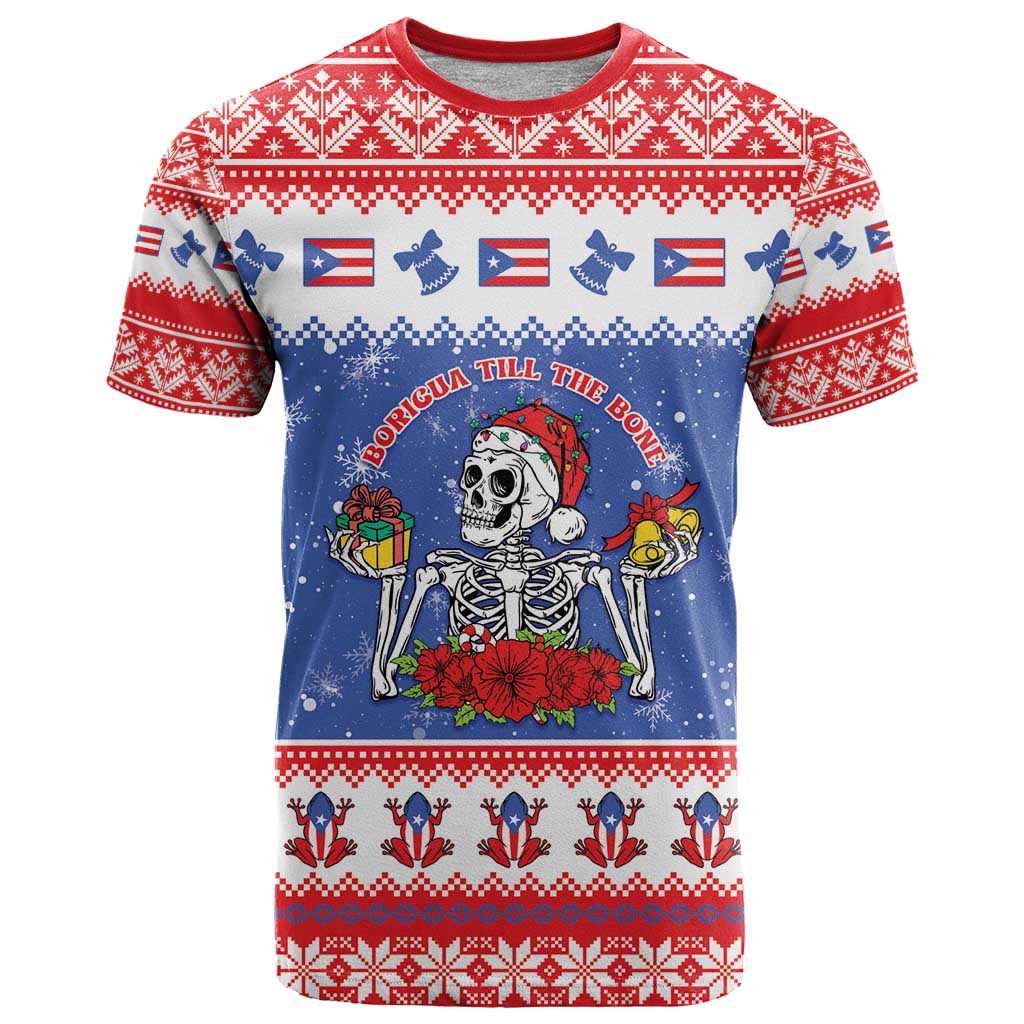 Puerto Rico Christmas T-Shirt Boricua Till The Bone Graphic Tee