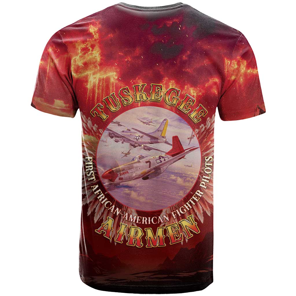 Tuskegee Airmen Red Tails T-Shirt Honoring the Legend Graphic Tee