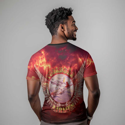 Tuskegee Airmen Red Tails T-Shirt Honoring the Legend Graphic Tee
