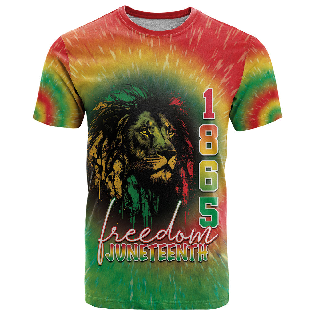 Juneteenth Freedom Day T-Shirt Reggae Tie Dye Style Graphic Tee