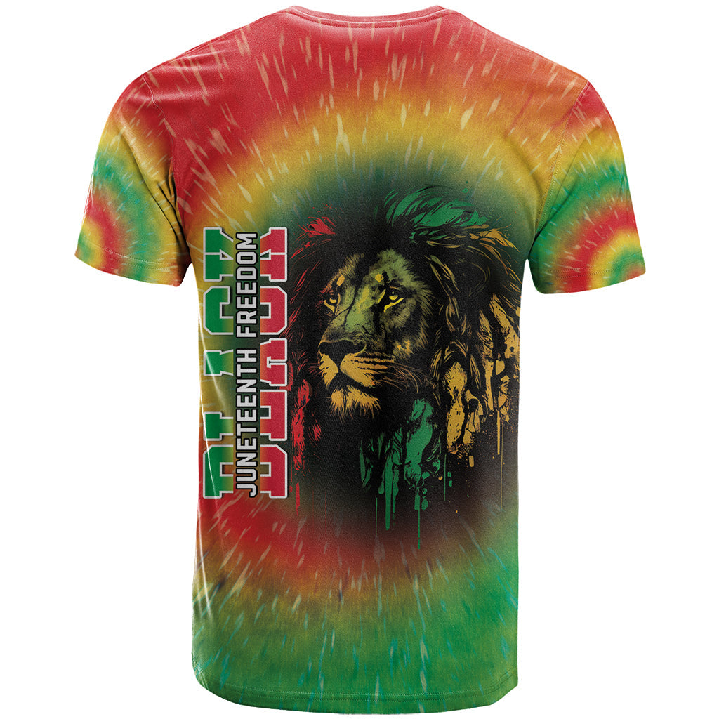 Juneteenth Freedom Day T-Shirt Reggae Tie Dye Style Graphic Tee