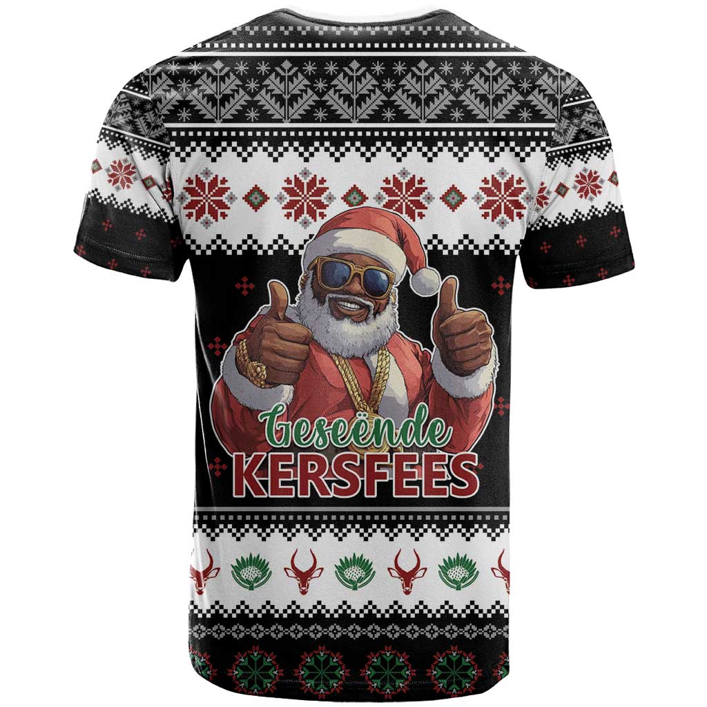 South Africa Christmas T-Shirt Hip Hop Santa Claus Graphic Tee
