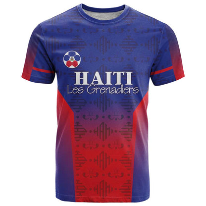 Custom Haiti Football T-Shirt Sporty Style Graphic Tee