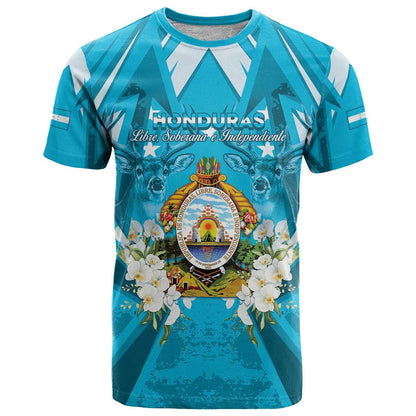 Honduras Independence Day T-Shirt Coat Of Arms Special Style Graphic Tee