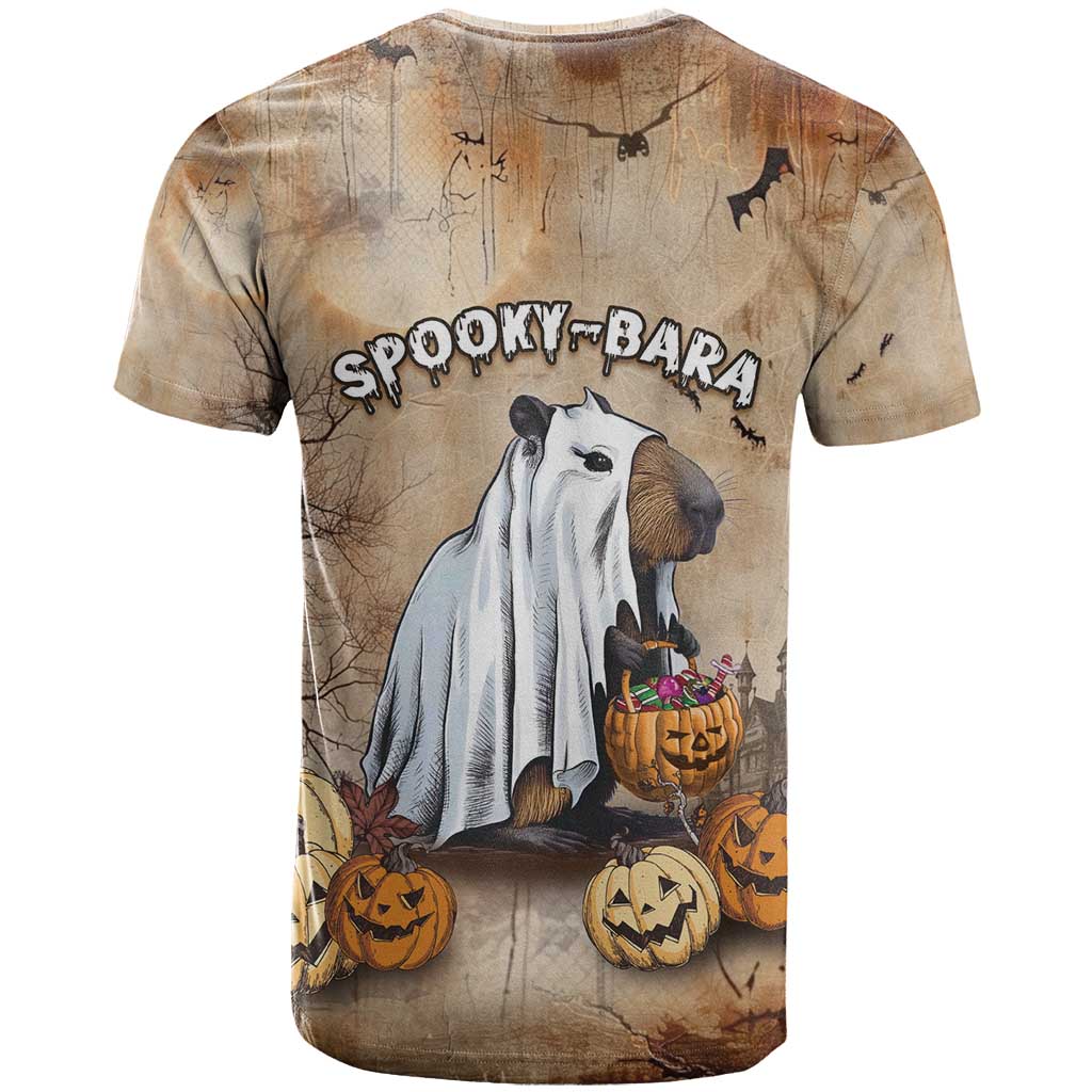 Halloween Capy Boo Ra T-Shirt Spooky Bara Season Graphic Tee