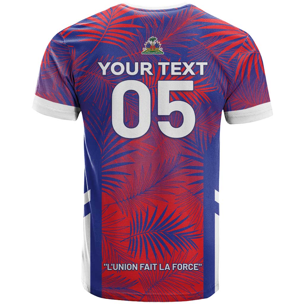 Custom Les Grenadiers Haiti Football T-Shirt Tropical Vibes Graphic Tee