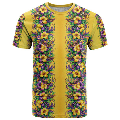 Aloha Hawaii Mardi Gras T-Shirt Gold Style Graphic Tee