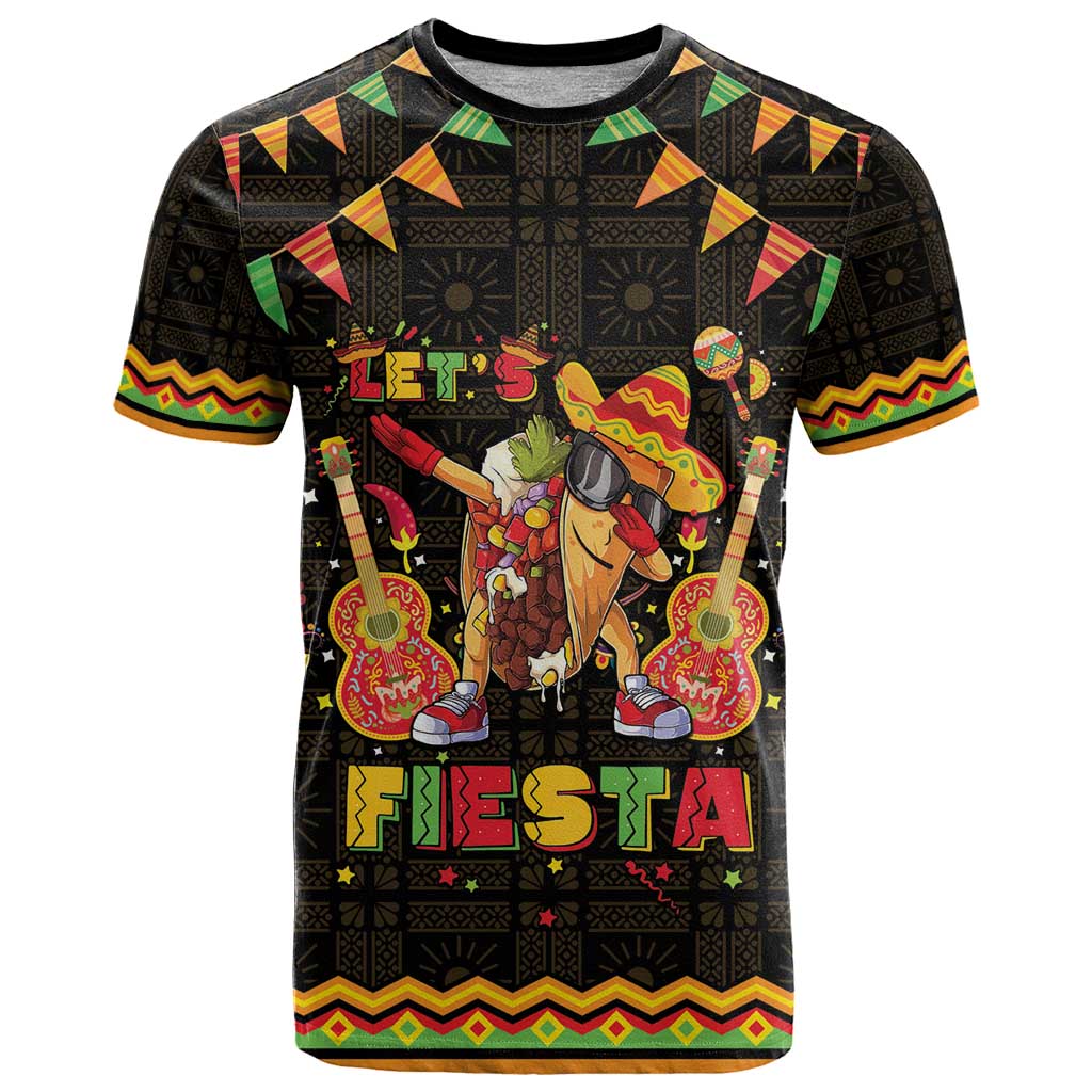 Mexico Cinco De Mayo T-Shirt Let's Fiesta Dabbing Taco Graphic Tee