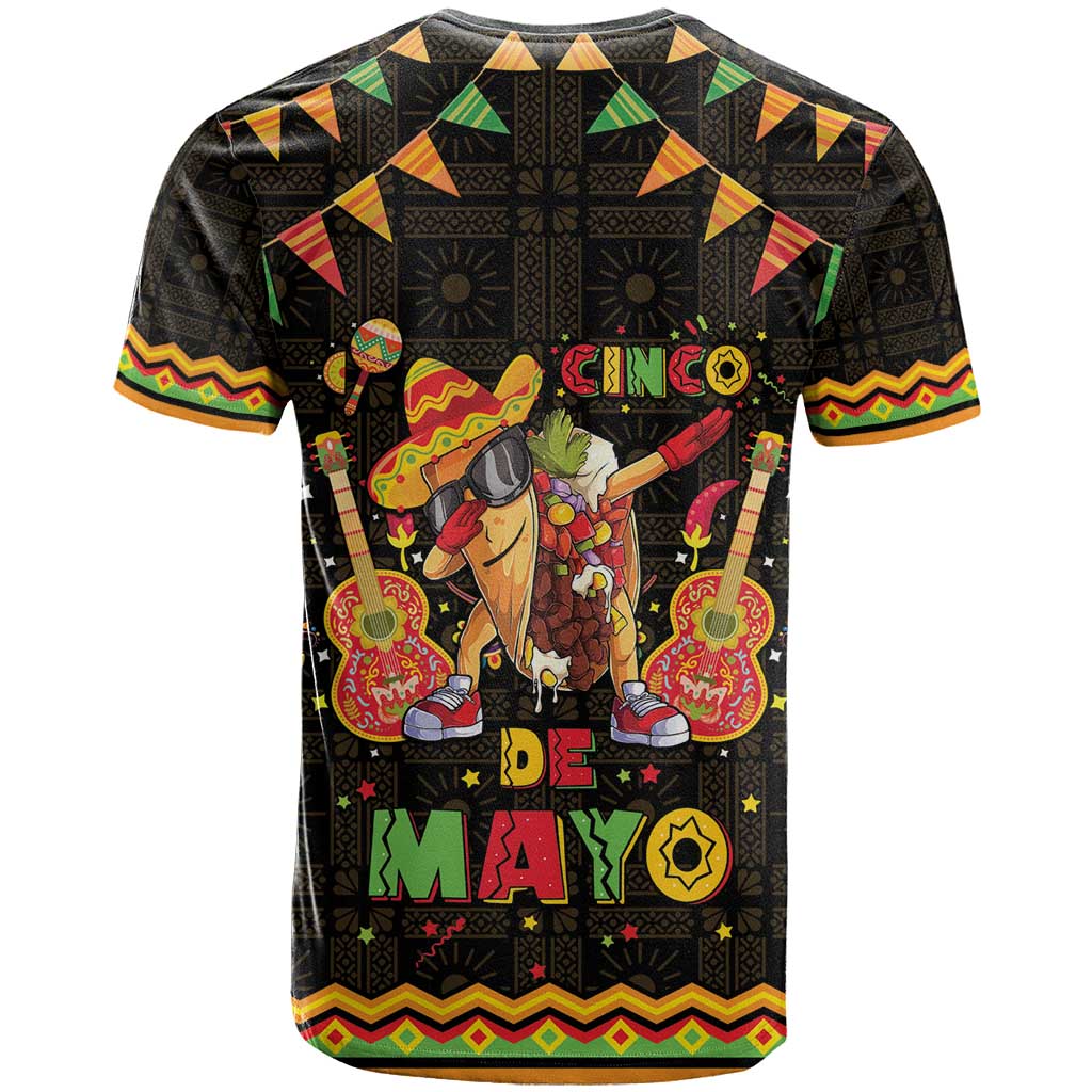 Mexico Cinco De Mayo T-Shirt Let's Fiesta Dabbing Taco Graphic Tee