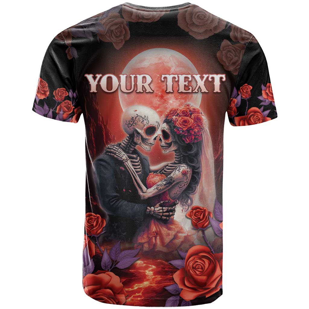 Personalised Day of Dead Couple Sugar Skull T-Shirt Forever and Ever! Graphic Tee