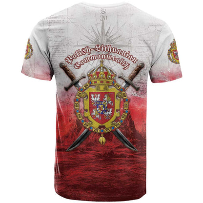 Polish-Lithuanian Commonwealth T-Shirt Medieval Royal Coat Of Arms Heritage Graphic Tee