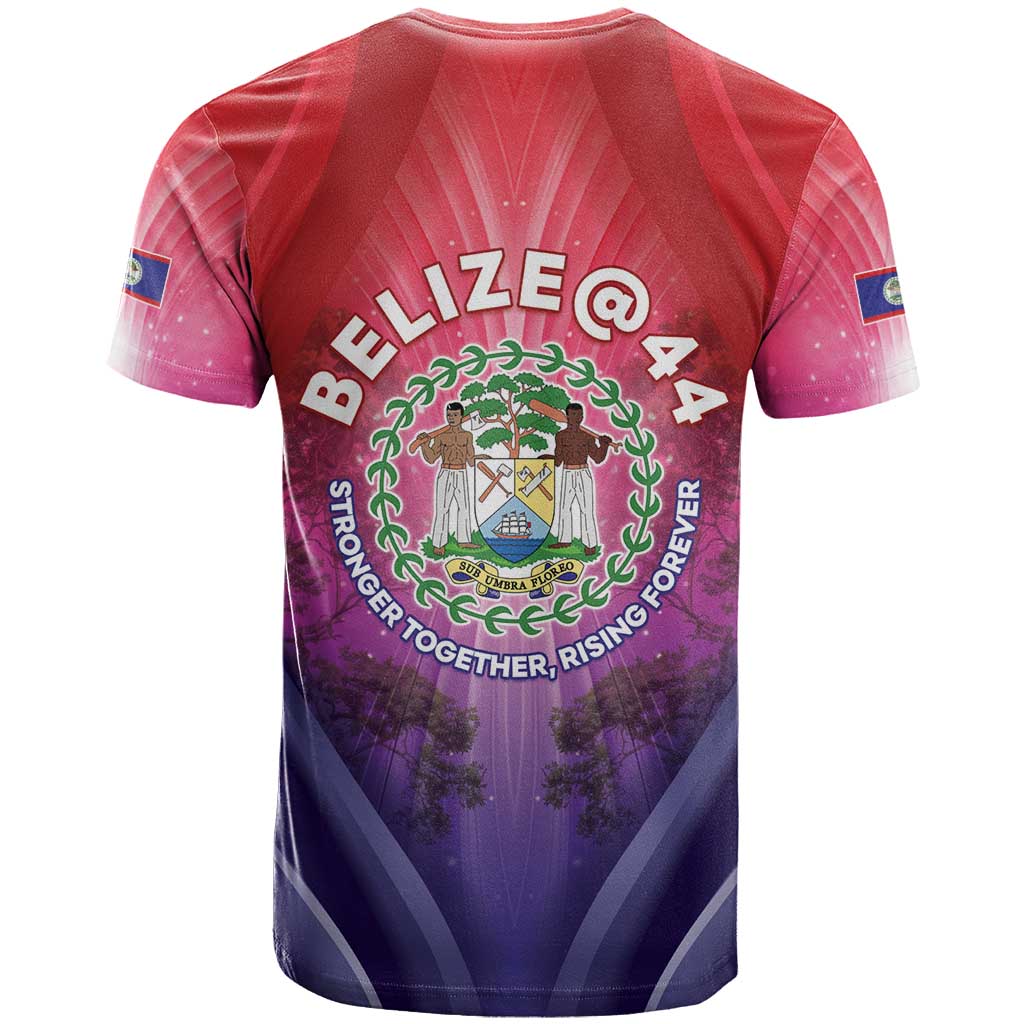 Belize 44th Independence Anniversary T-Shirt Stronger Together Rising Forever Graphic Tee