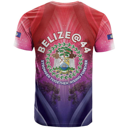 Belize 44th Independence Anniversary T-Shirt Stronger Together Rising Forever Graphic Tee