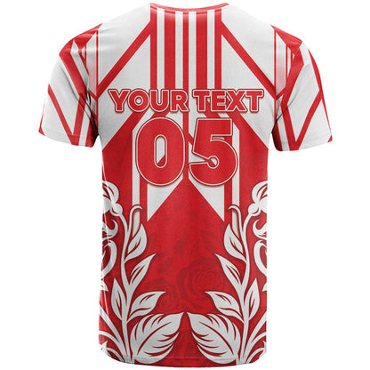 England Red Rose Rugby Custom T-Shirt Sporty Style Graphic Tee