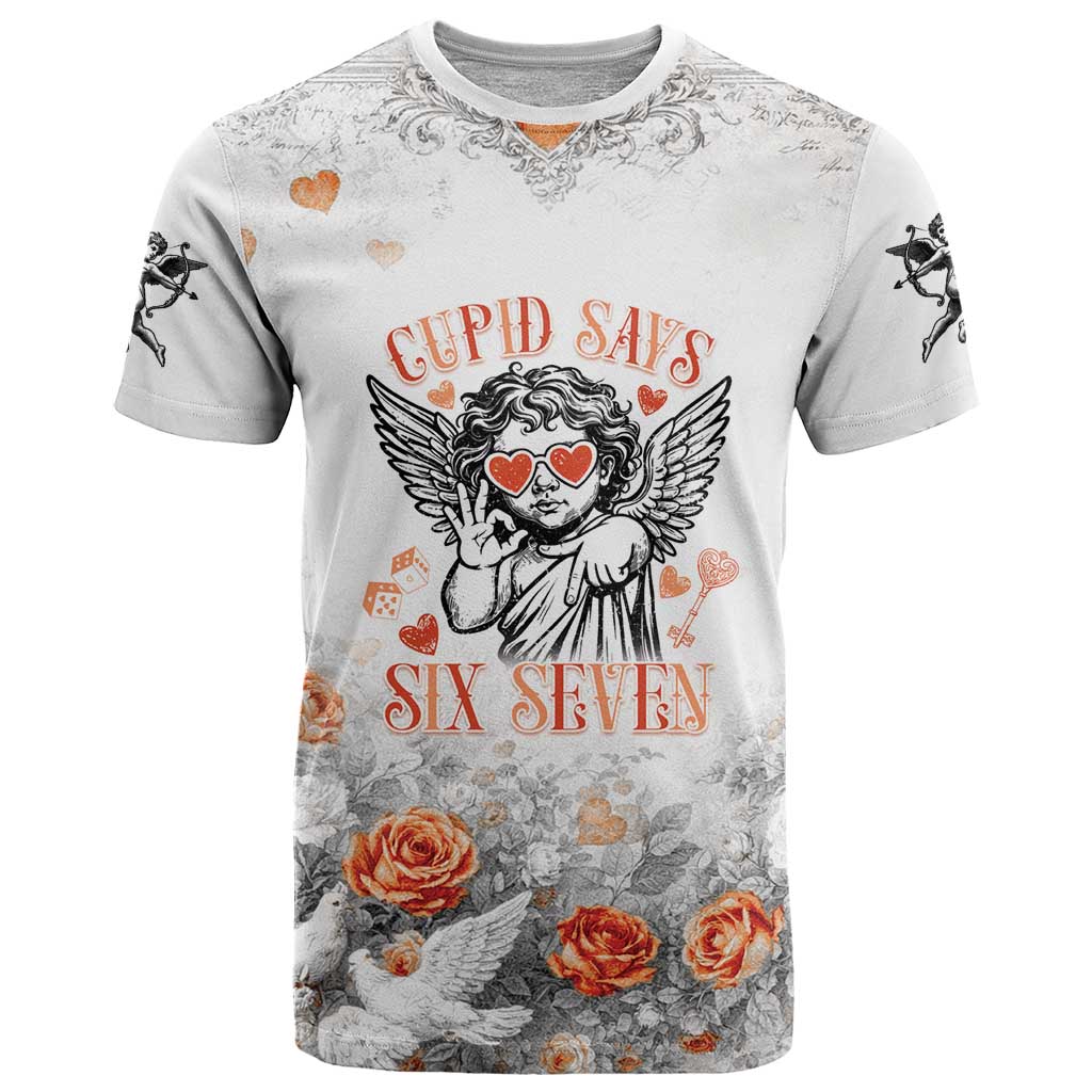 Funny Valentines Day T-Shirt Cupid Says 67 Graphic Tee