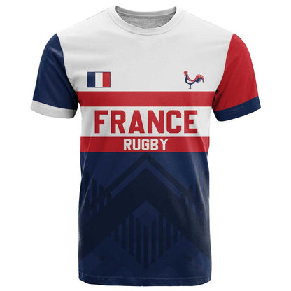 France Rugby Custom T-Shirt Go Les Bleus Simple Style Graphic Tee