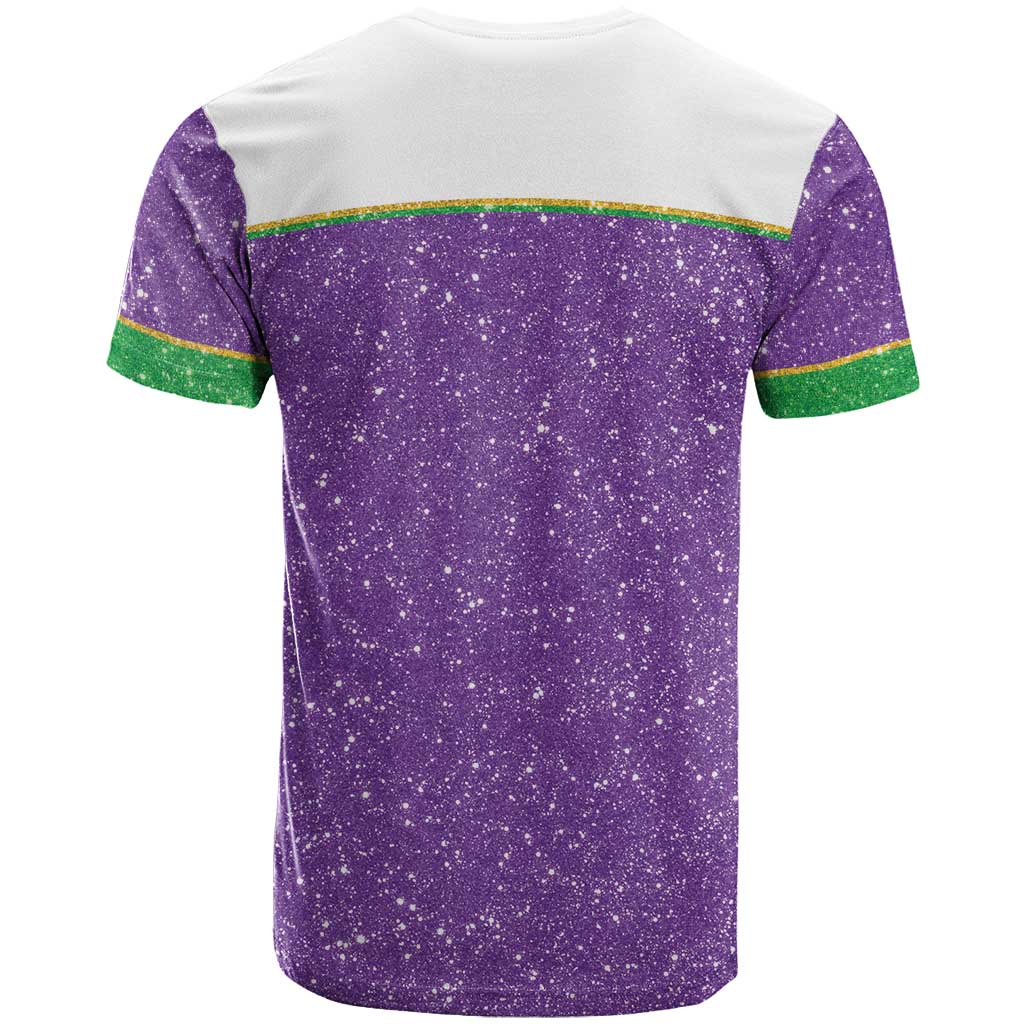 Mardi Gras Crawfish T-Shirt Western Yoke Glitter Style Graphic Tee