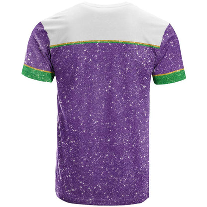 Mardi Gras Crawfish T-Shirt Western Yoke Glitter Style Graphic Tee