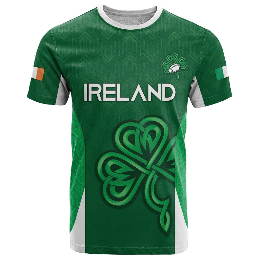 Custom Ireland Rugby T-Shirt Irish Celtic Shamrock Graphic Tee