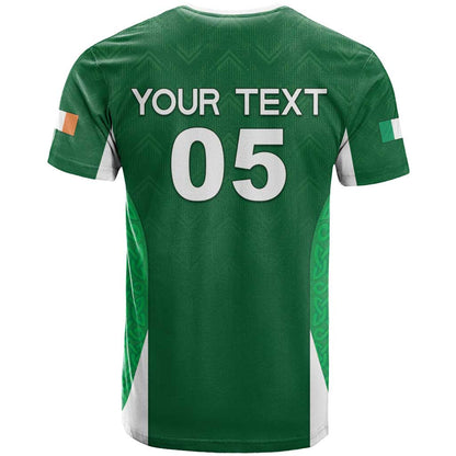 Custom Ireland Rugby T-Shirt Irish Celtic Shamrock Graphic Tee