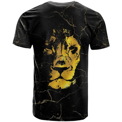 Reggae King Marley T-Shirt Gold Lion Graphic Tee