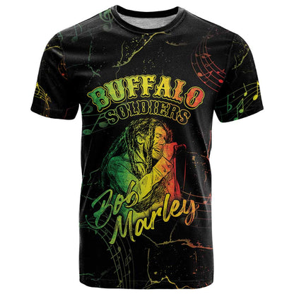 Reggae King Buffalo Soldier T-Shirt Honoring The Legend Graphic Tee