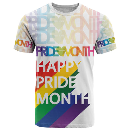 Happy Pride Month T-Shirt White Vibe Graphic Tee