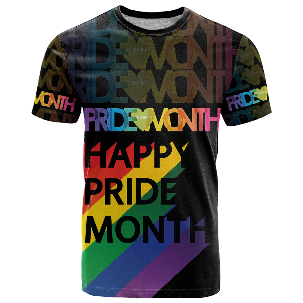 Happy Pride Month T-Shirt Black Vibe Graphic Tee