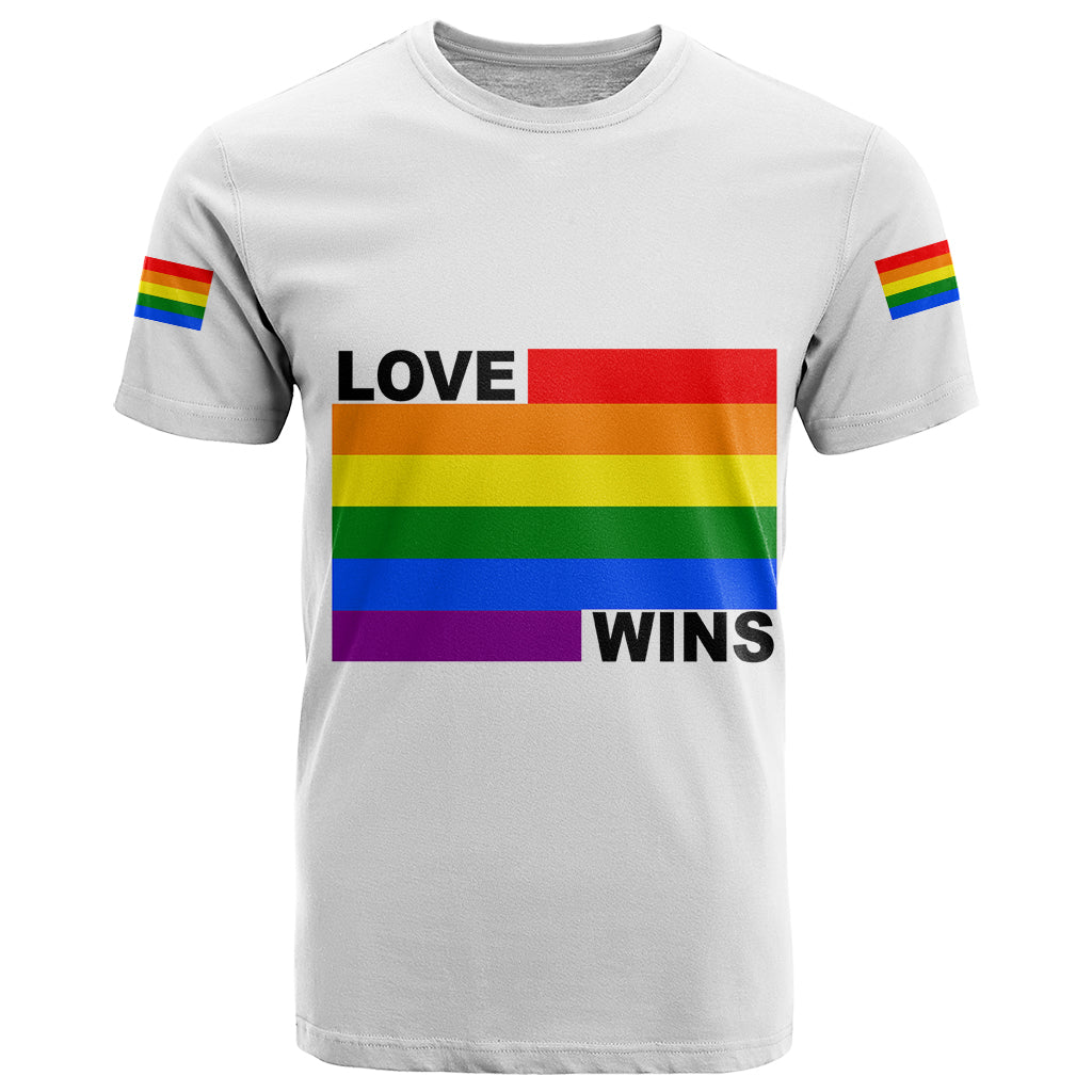 Pride Month Love Wins T-Shirt White Vibe Graphic Tee