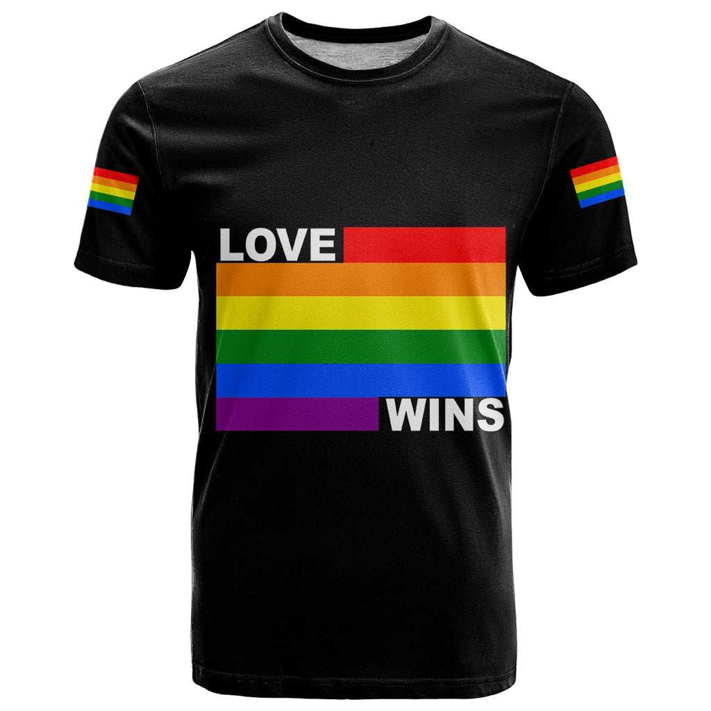 Pride Month Love Wins T-Shirt Black Vibe Graphic Tee