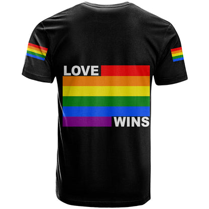 Pride Month Love Wins T-Shirt Black Vibe Graphic Tee