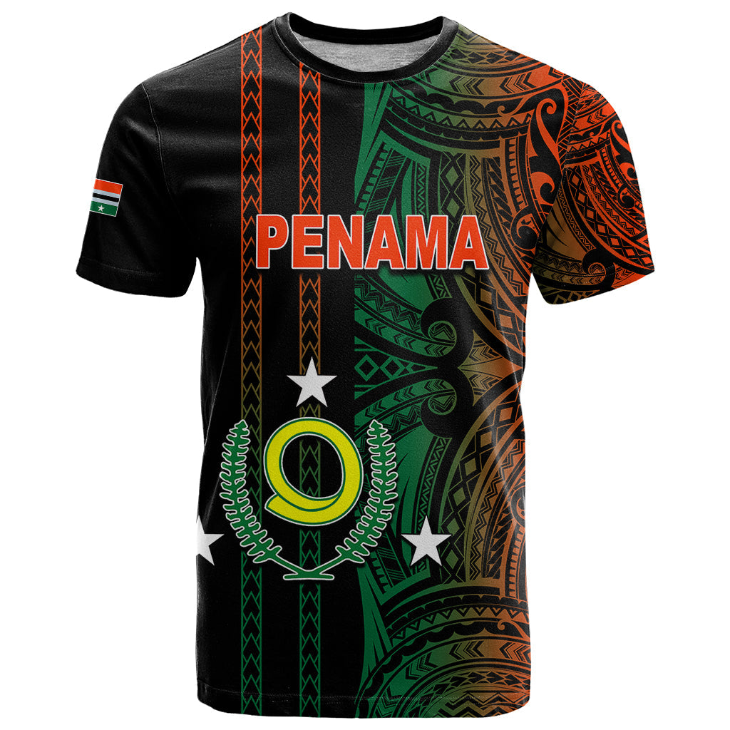 Custom Vanuatu Penama T-Shirt Polynesian Tribal Graphic Tee