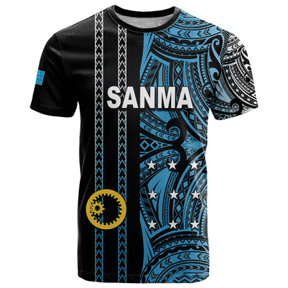 Custom Vanuatu Sanma T-Shirt Polynesian Tribal Graphic Tee
