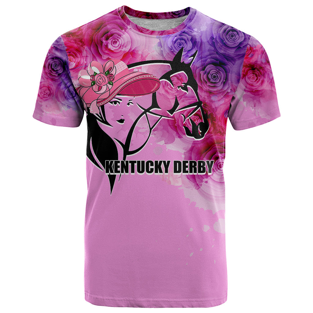 Kentucky Horse Racing T-Shirt Derby Girl Pink Style Graphic Tee