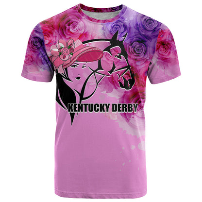 Kentucky Horse Racing T-Shirt Derby Girl Pink Style Graphic Tee