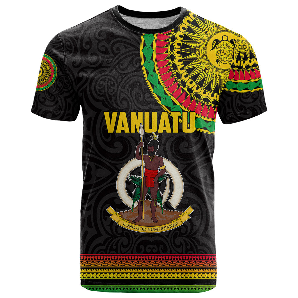 Custom Vanuatu T-Shirt Polynesia Circle Graphic Tee