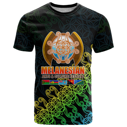 Melanesian Festival T-Shirt Fest'Napuan Black Style Graphic Tee