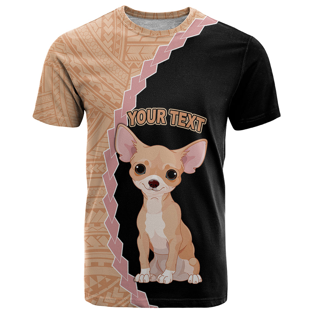 Custom Chihuahua Dog T-Shirt With Polynesian Tribal Tattoo Graphic Tee