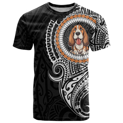 Polynesian Basset Hound Dog T-Shirt Dog In My Heart Graphic Tee