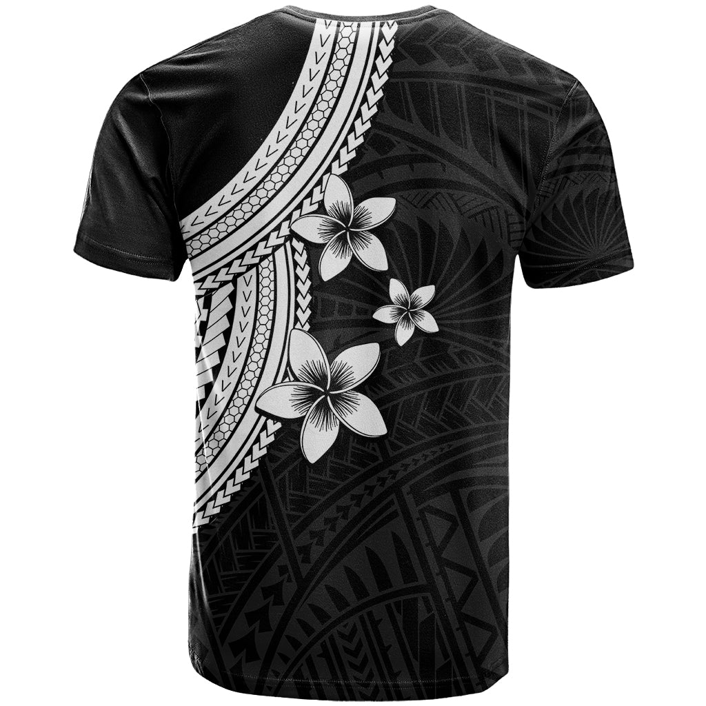 Polynesian T-Shirt With Plumeria Flower White Graphic Tee
