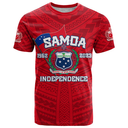 Samoa Independence T-Shirt Red Style Graphic Tee